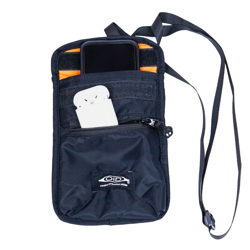 OID Faraday Neck Pouch 3 Pocket Travel Bag RFID IPS Zipped